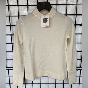 Simone Cashmere Sweater in So Soft Cashmere Size S Milk